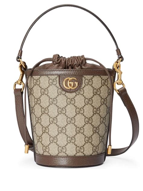 black gucci bag with gold buckle|Gucci ophidia bucket bag large.